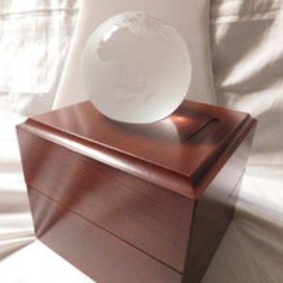 Vintage Glass Earth Globe Paperweight - Picture 8 of 9